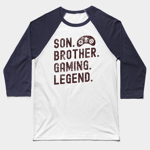 Son Brother Gaming Funny Video Games Lovers Baseball T-Shirt by ARTBYHM